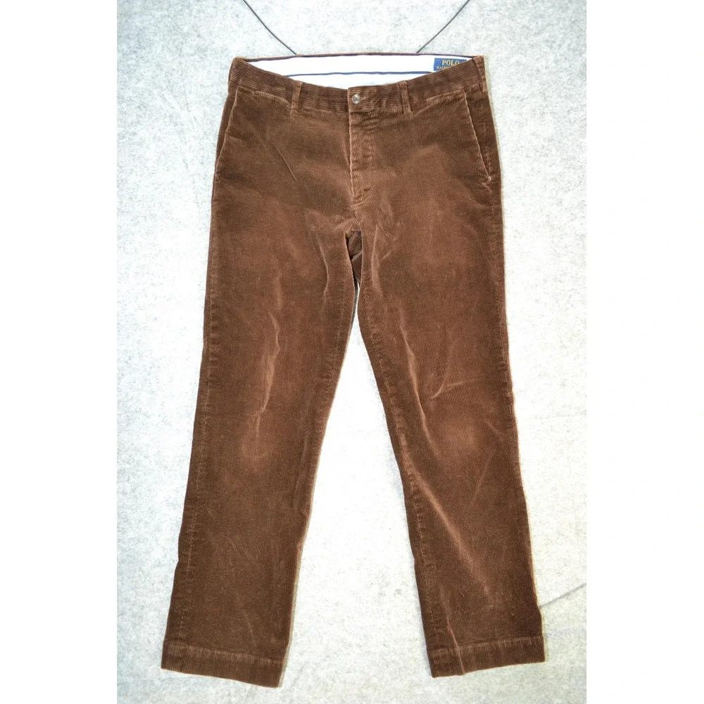Polo‎ Ralph Lauren Corduroy Pants Mens 32x29 Brown Classic Fit Stretch Chinos